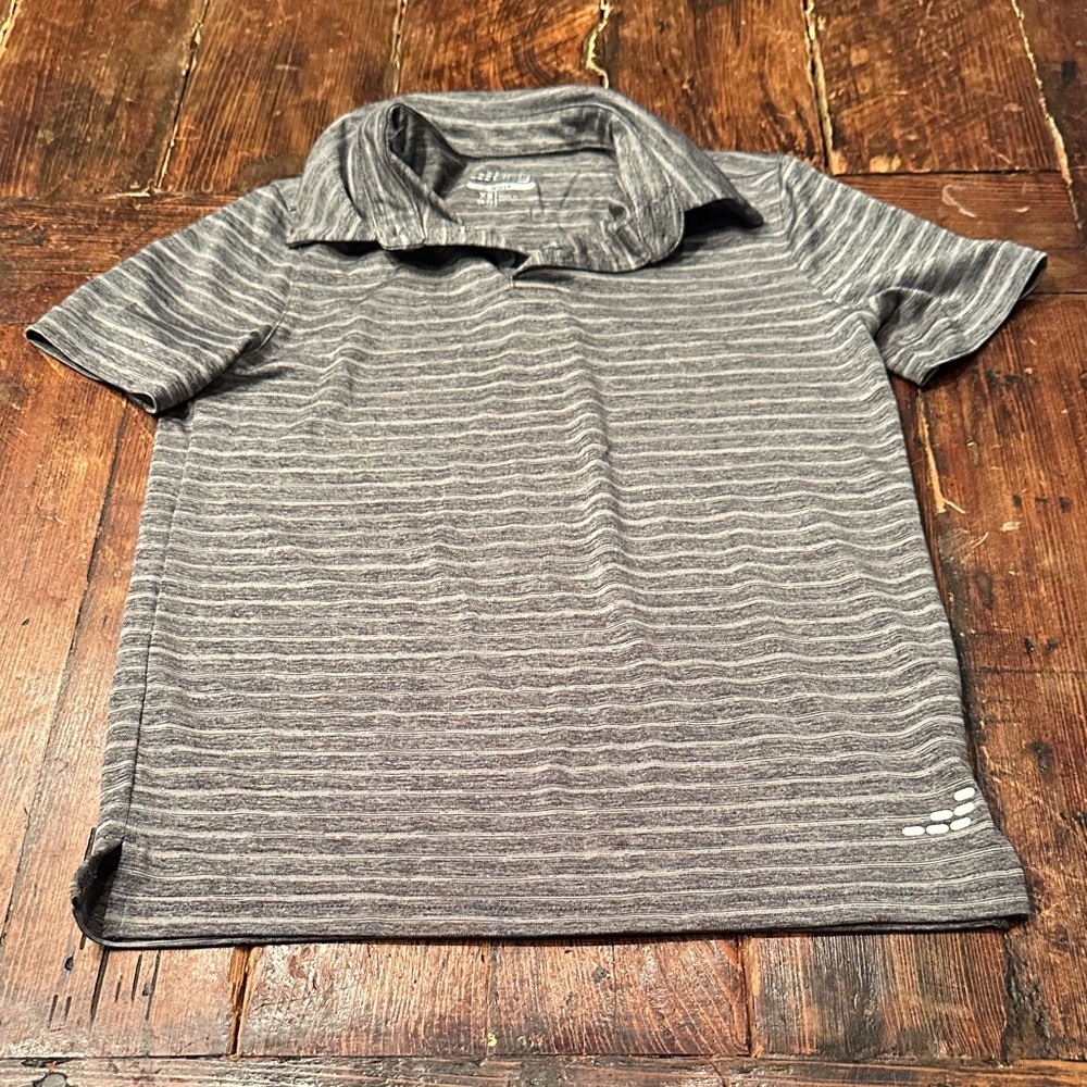 Gray Striped Kids Shirt